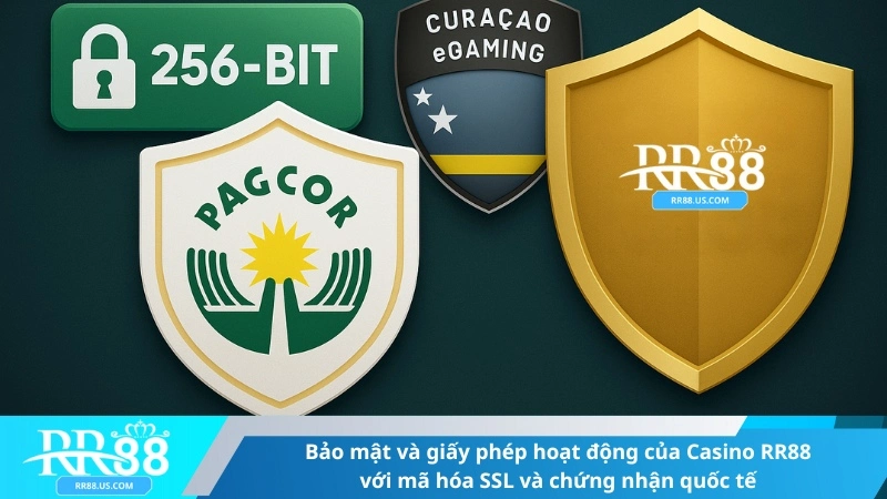 Bảo mật và giấy phép hoạt động của Casino RR88 với mã hóa SSL và chứng nhận quốc tế