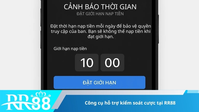 Công cụ hỗ trợ kiểm soát cược tại RR88