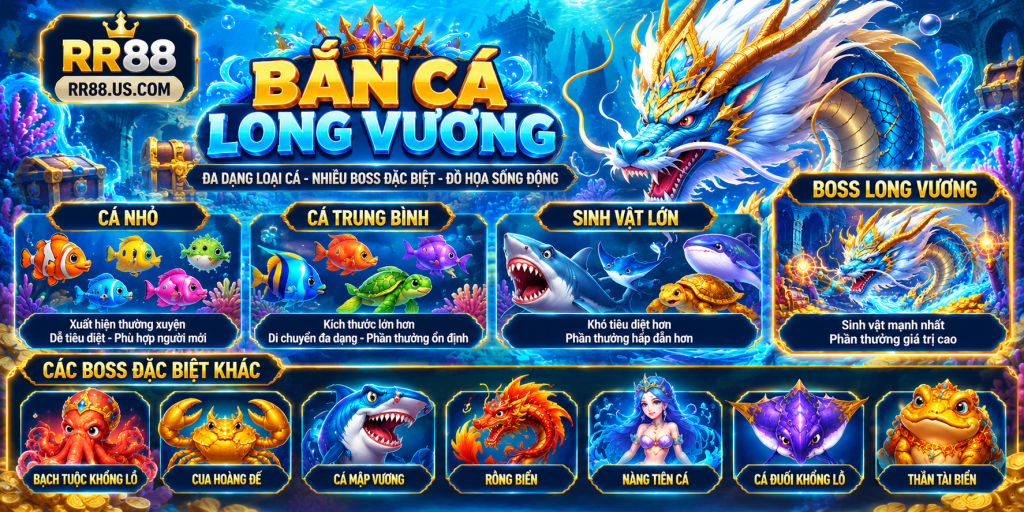 Các loại cá và Boss trong Bắn Cá Long Vương