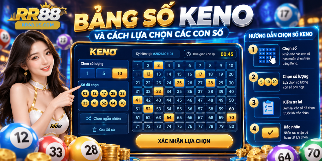 Bảng số Keno và cách lựa chọn các con số