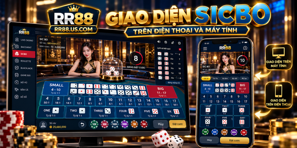 Giao diện Sicbo trên điện thoại và máy tính