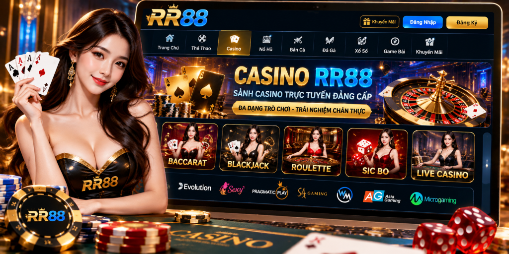 Giao diện tổng quan sảnh Casino RR88
