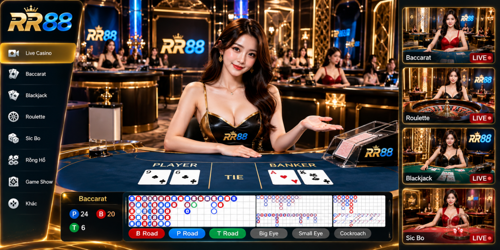 Giao diện Live Casino RR88