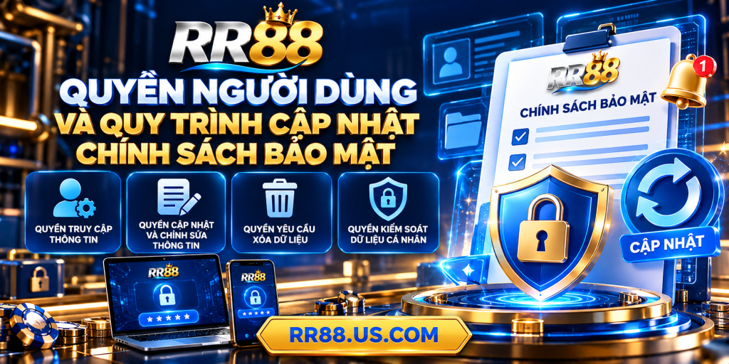 Quyền người dùng và quy trình cập nhật Chính Sách Bảo Mật RR88