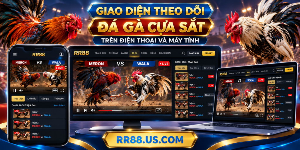 Giao Diện Theo Dõi Đá Gà Cựa Sắt Trên Điện Thoại Và Máy Tính