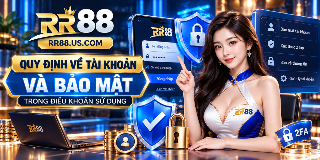 Quy định về tài khoản và bảo mật trong Điều Khoản Sử Dụng RR88