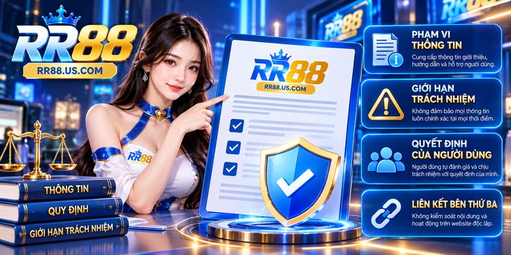 Phạm vi thông tin và giới hạn trách nhiệm tại RR88