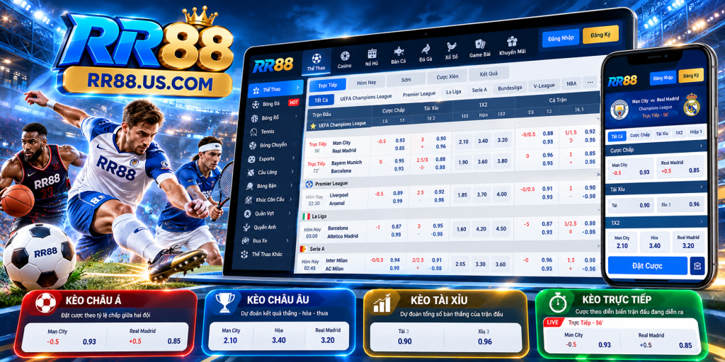 Bảng tỷ lệ kèo và các loại kèo thể thao RR88